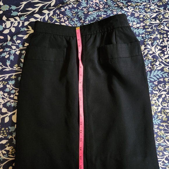 Yves St Laurent Rive Gauche Vintage Black Skirt with Pockets Size 40/Small - Picture 8 of 9